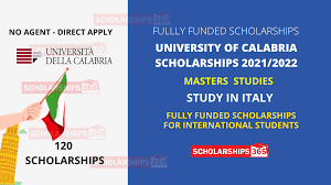 University of Calabria Scholarship(Fully Funded) HOST COUNTRY: ITALY
