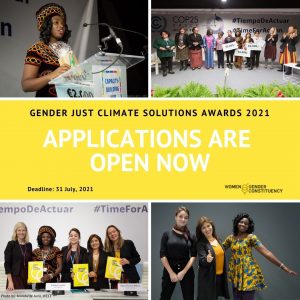 GENDER JUST CLIMATE SOLUTIONS AWARDS 2021