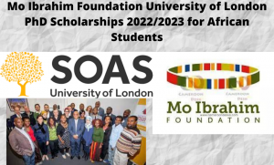 Mo Ibrahim Foundation University of London PhD Scholarships 2022/2023 for African Students